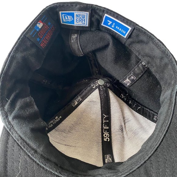 Houston Astros double logo hat black 3D Texas wool cap New Era 59fifty RARE 71/2 - Picture 7 of 8